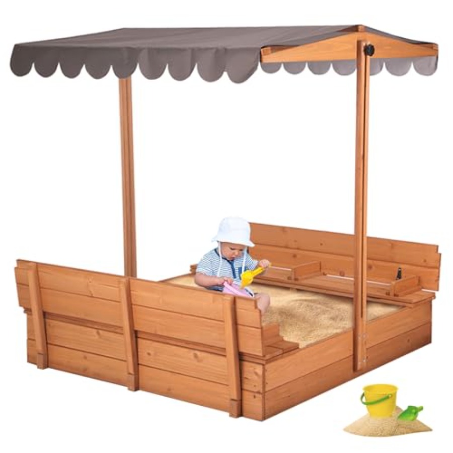 Kids Outdoor Bench Table - Outdoor-Sandkasten für Kinder im Alter von