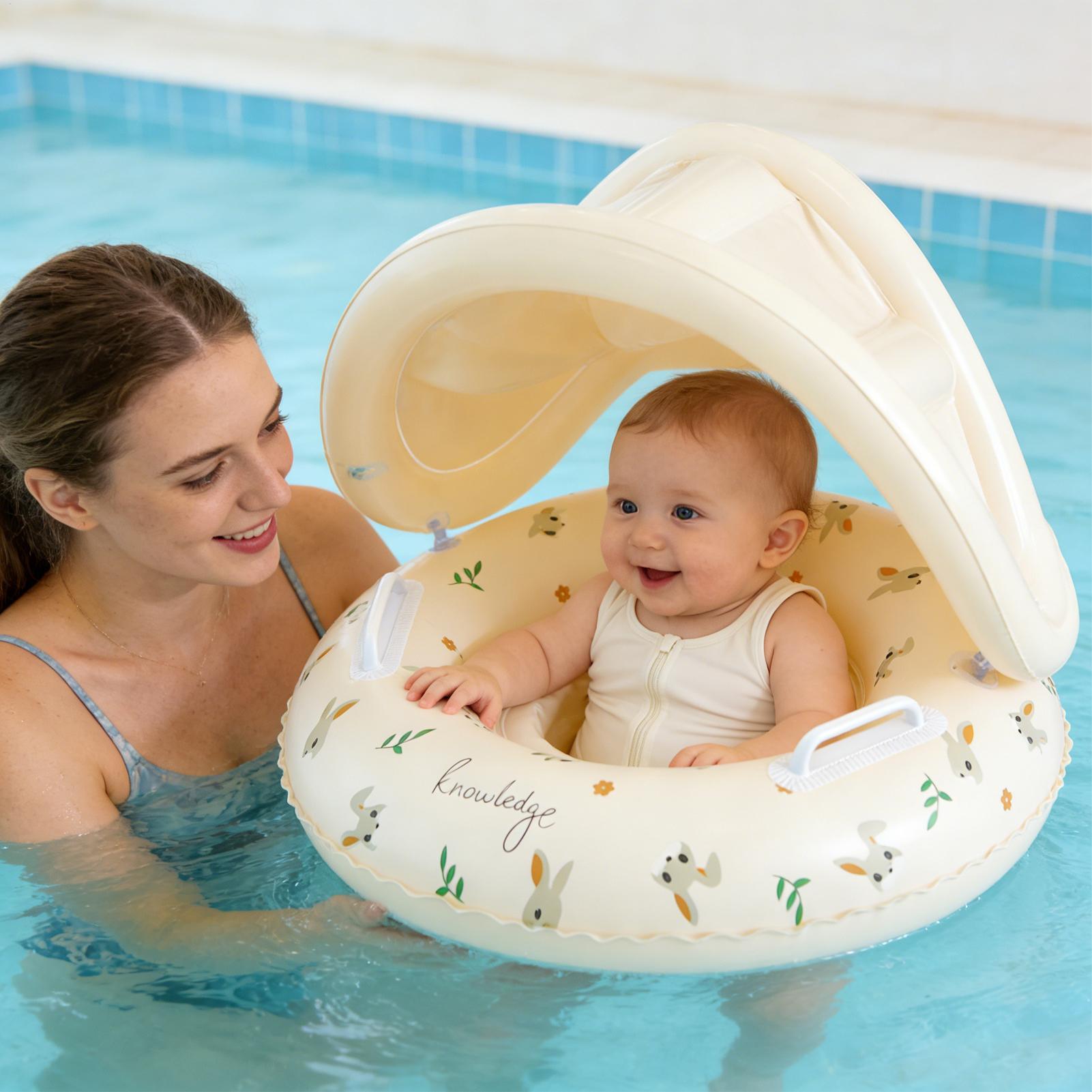 Kids Outdoor Activity Centre - Abnehmbarer Sonnenschutz-Sitzring für Kinder, Schwimmhilfe mit