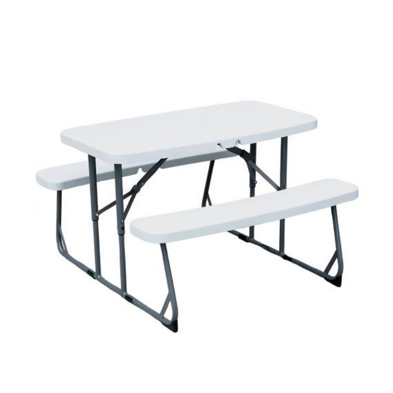 Kids Outdoor Bench Table - Outdoor Kinder-Garten-Schul-Picknick-Camping Langlebiges Klappbares Plastik-Tisch-und-Bank-Set für