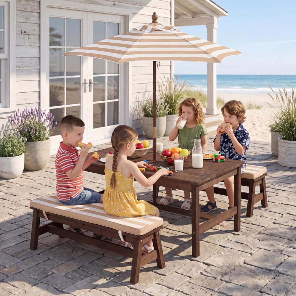 Kids Outdoor Bench Table - Kinder-Picknicktisch, große 42 x 23 Zoll