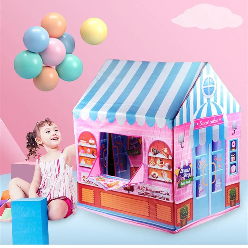 Outdoor Tent Playhouse - Prinzessinnen-Stil Indoor-Outdoor-Spielzelt Tragbares Faltbares Geheimgarten-Spielhaus Multifunktionales