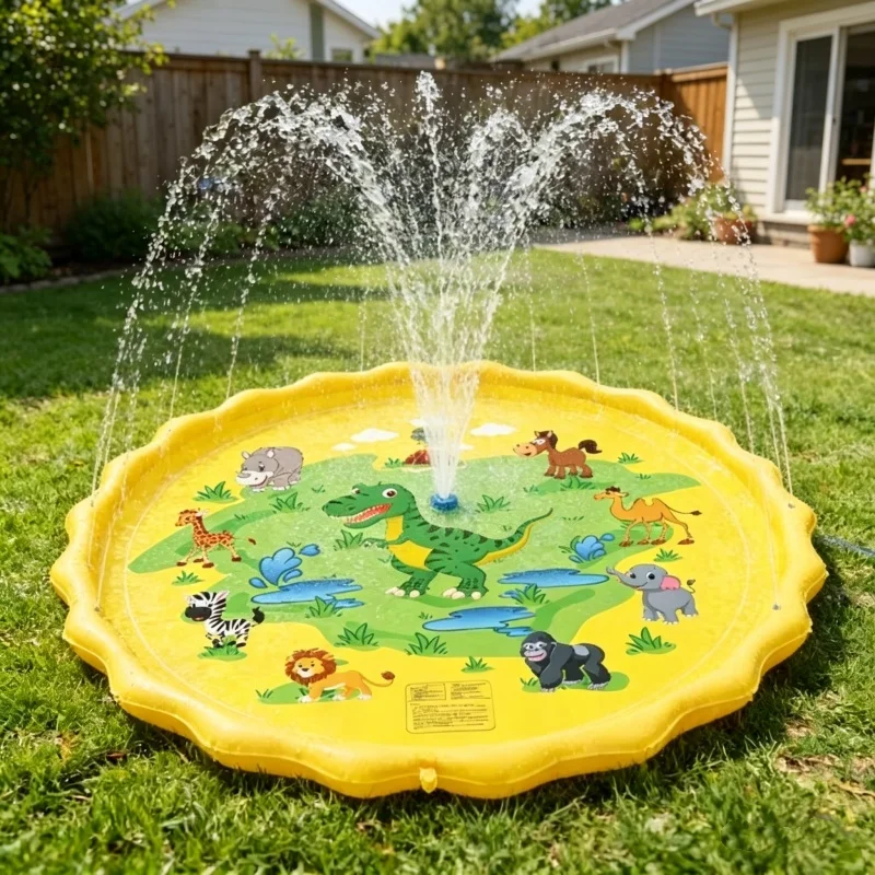Kids Outdoor Activity Centre - Delfin Hai Dinosaurier Regenbogen Wassersprühmatte Kinder