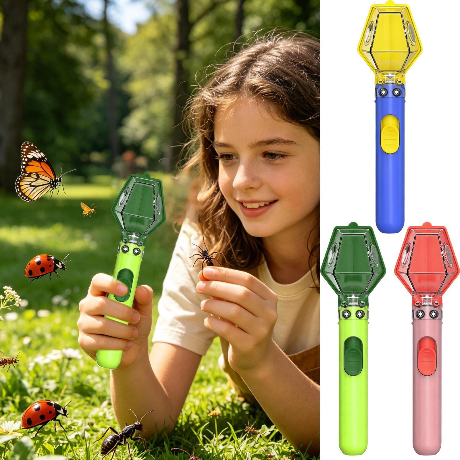 Kids Outdoor Education - Multifunktionaler Tragbarer Insektenfänger mit Schiebemechanismus Transparente