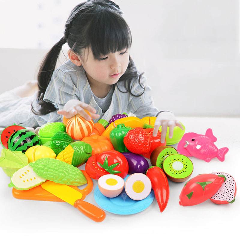 Kids Outdoor Kitchen Accessories - Kinder-Fruchtschneidespielzeug und Gemüse-Set für Kinder, Rollenspiel-Simulationsküchenspielzeug,
