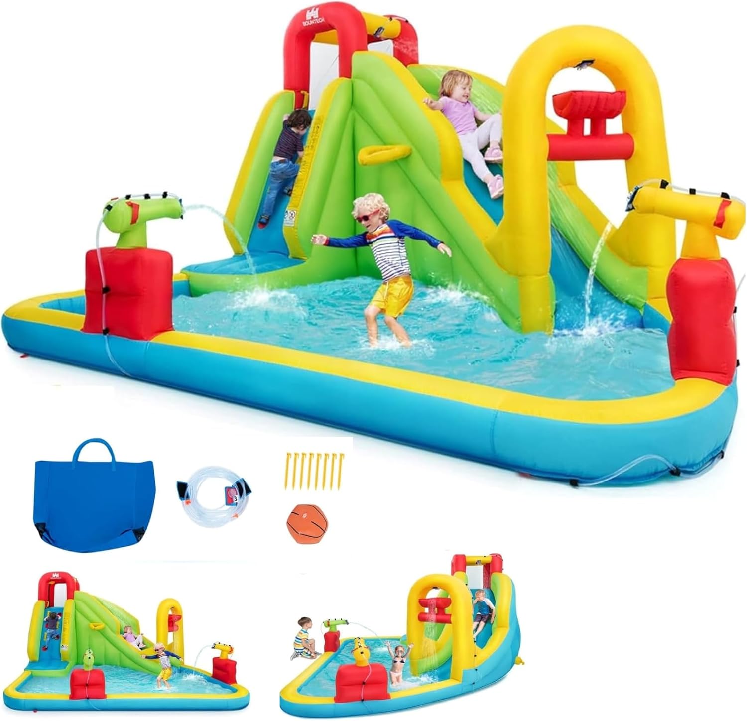 Kids Outdoor Water - Mega Aufblasbarer Wasserpark Hüpfburg für Kinder