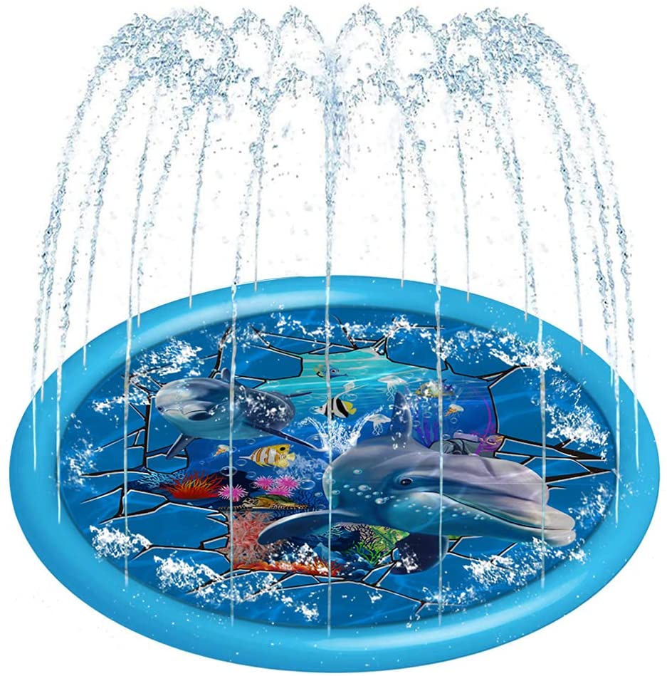 Kids Outdoor Water Sprinkler - Aufblasbare Wassermatte für Kinder, Outdoor-Wassersprinkler-Spielmatte, großer