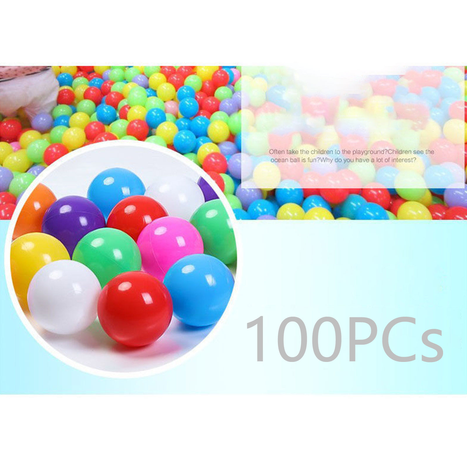 Kids Outdoor Activity Centre - 100 Stück 55MM Baby Plastikbälle Wasserpool