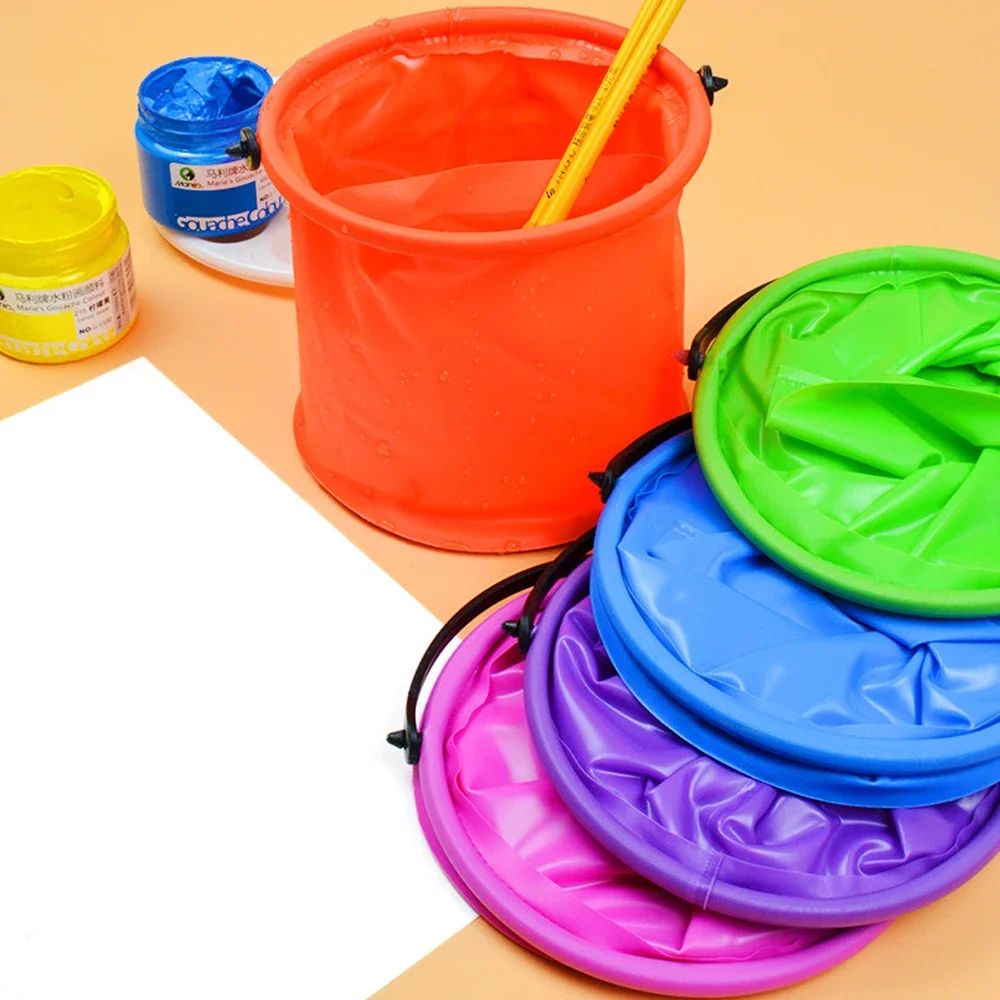Kids Outdoor Water - Zusammenklappbarer Strand-Sandeimer, tragbarer, faltbarer Handeimer, Strand-,