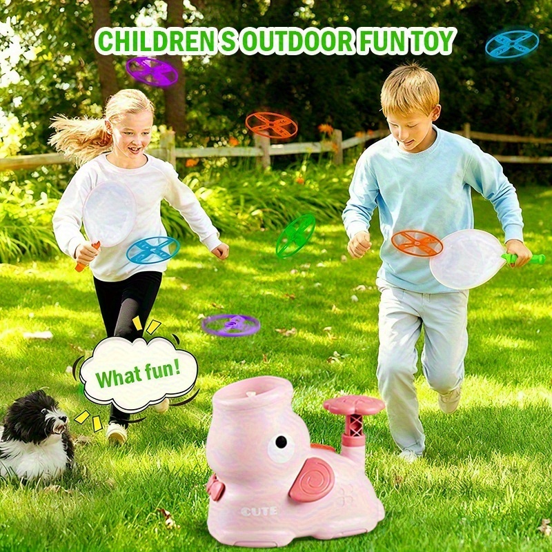 Kids Outdoor Jumping Toys - Luftstartspielzeug für draußen, fliegende Scheibe, fliegende