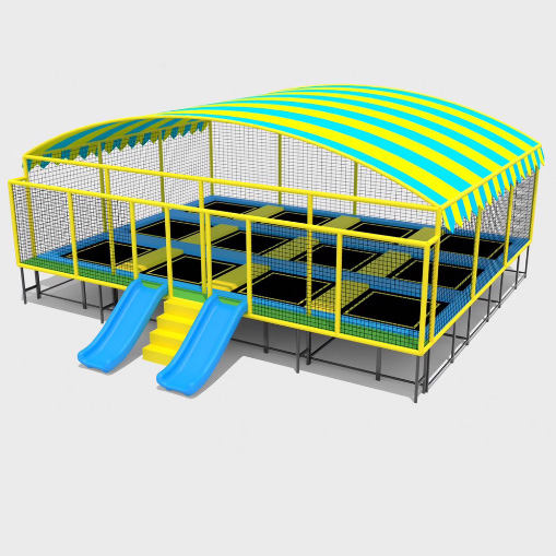 Kids Outdoor Trampoline - Professionelles Indoor-Outdoor-Trampolinpark-Equipment für Kinder mit weichem