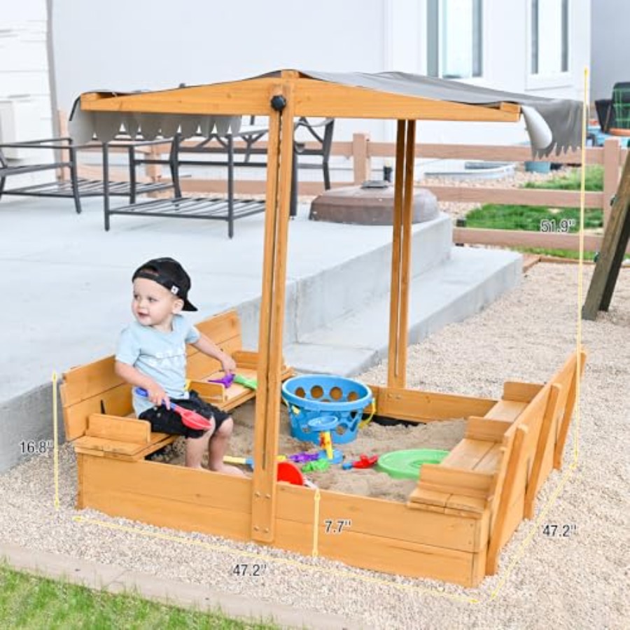 Outdoor-Sandkasten für Kinder  – Kids Outdoor Bench Table Bewertung und Preis