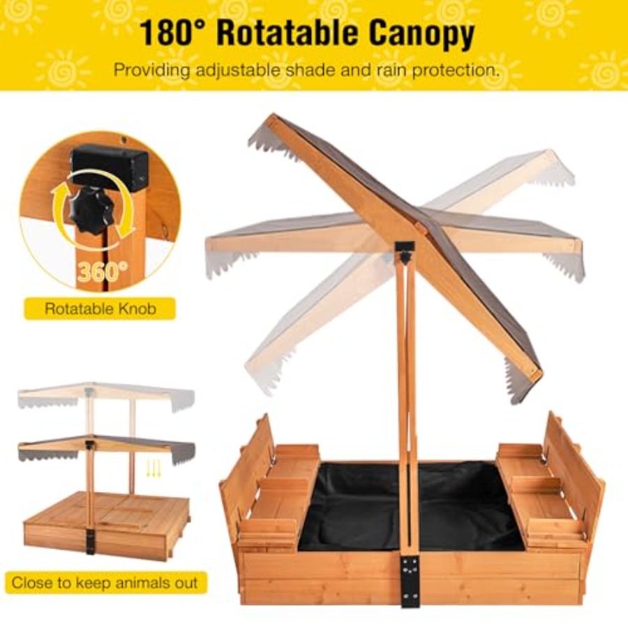 Outdoor-Sandkasten für Kinder  – Kids Outdoor Bench Table Bewertung und Preis