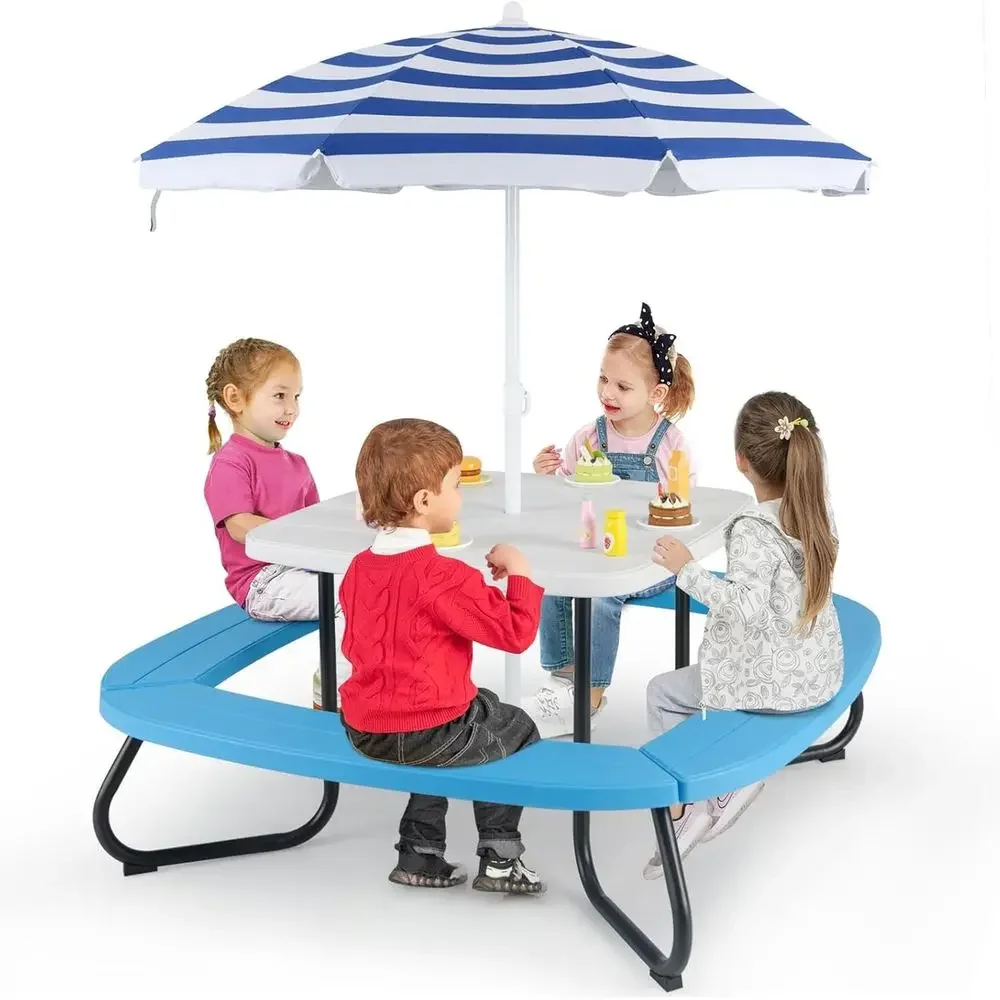 8-Personen Kinder-Picknicktisc – Kids Outdoor Bench Table Bewertung und Preis