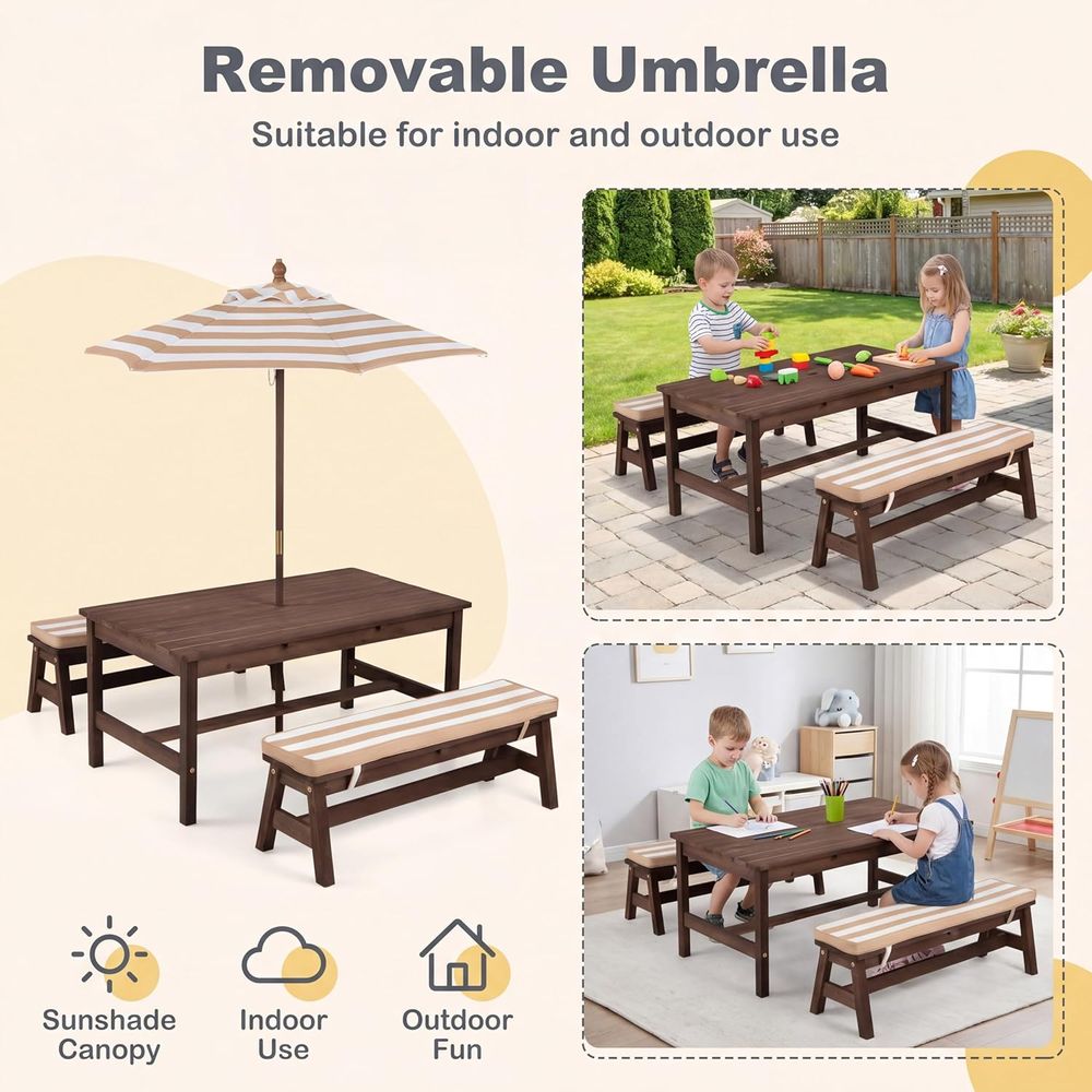 Kinder-Picknicktisch, große 42 – Kids Outdoor Bench Table Bewertung und Preis