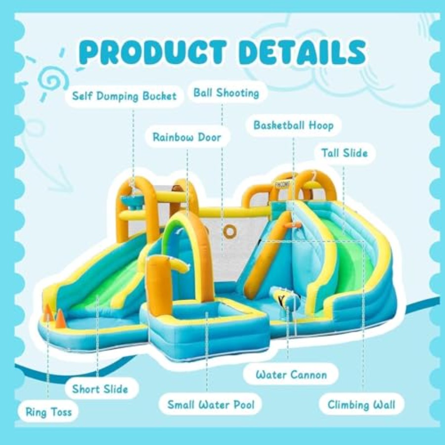 Aufblasbarer Wasserrutschenpar – Kids Outdoor Water Bewertung und Preis