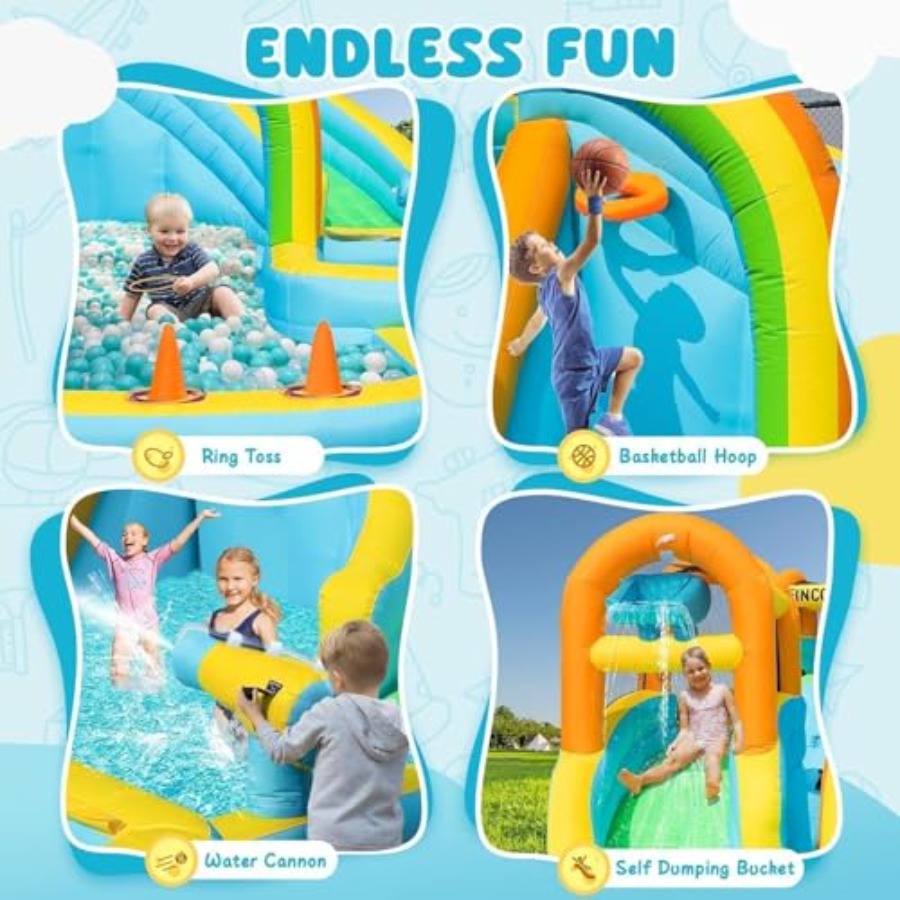 Aufblasbarer Wasserrutschenpar – Kids Outdoor Water Bewertung und Preis