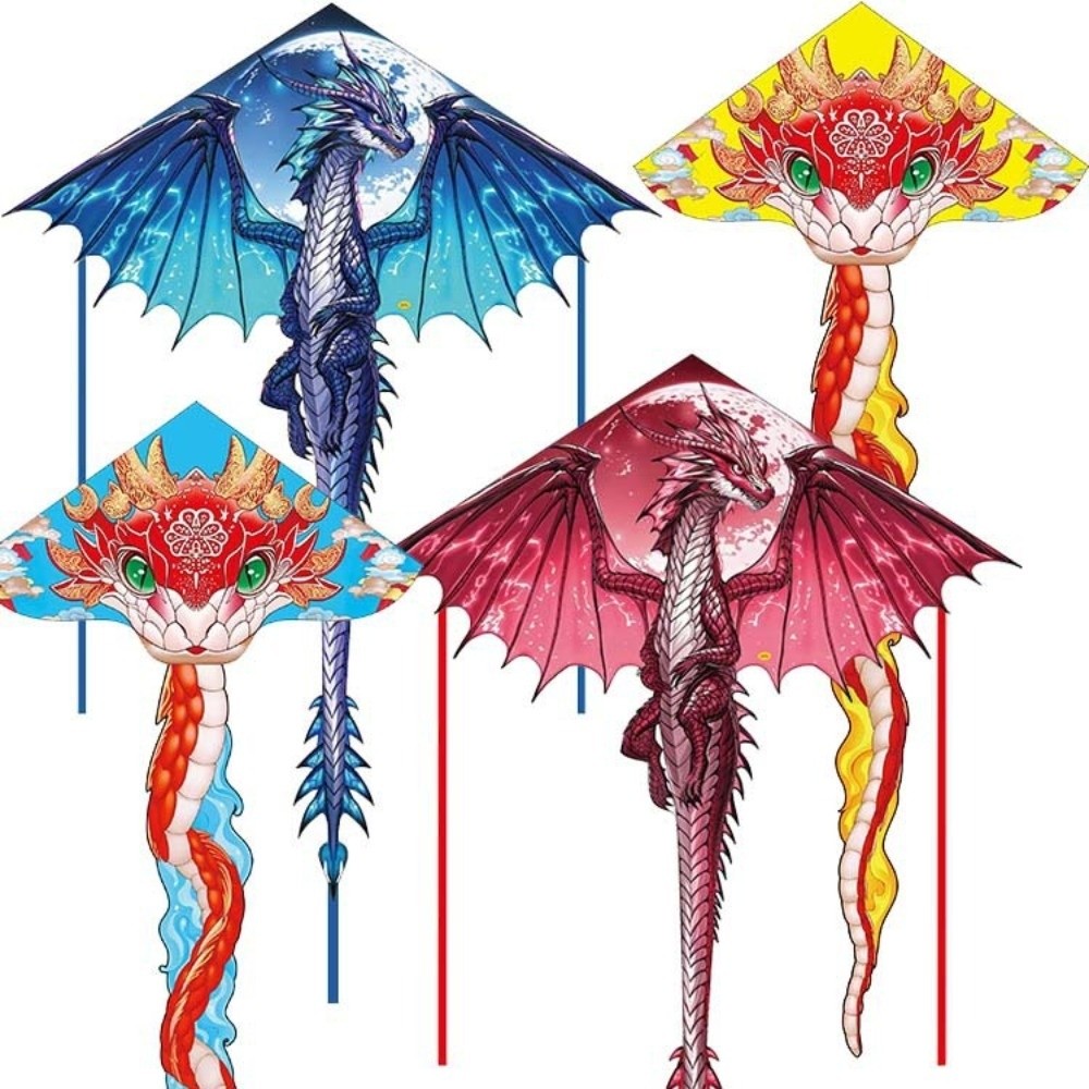 Luftschlangen-Drachen in Blau  – Kite Easy Fly Kids Bewertung und Preis
