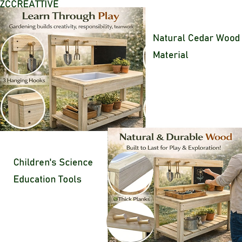 ZCCREATTIVE Kinder-Holz-Pflanz – Kids Outdoor Bench Table Bewertung und Preis