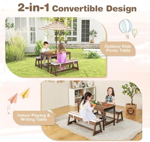Kinder-Picknicktisch, Outdoor- – Kids Outdoor Bench Table Bewertung und Preis