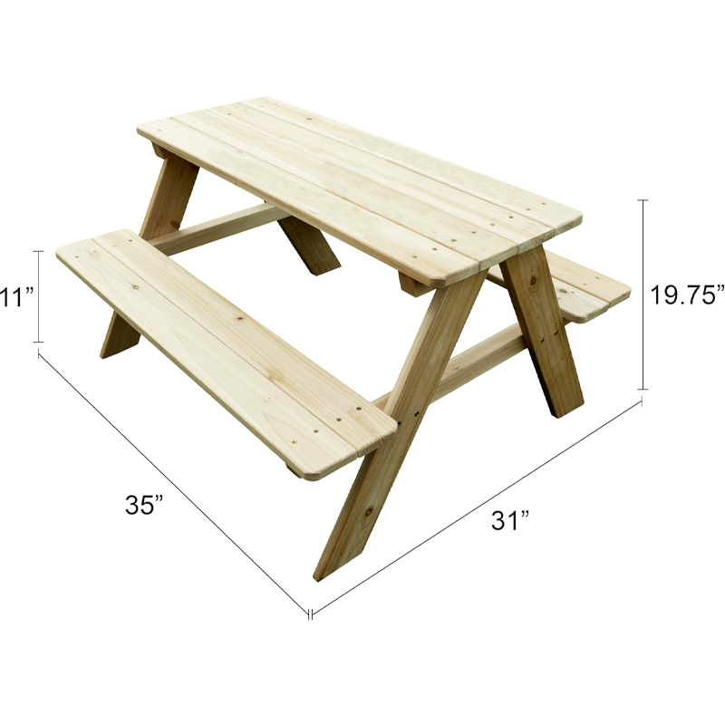 Outdoor Holz-Picknicktisch mit – Kids Outdoor Bench Table Bewertung und Preis