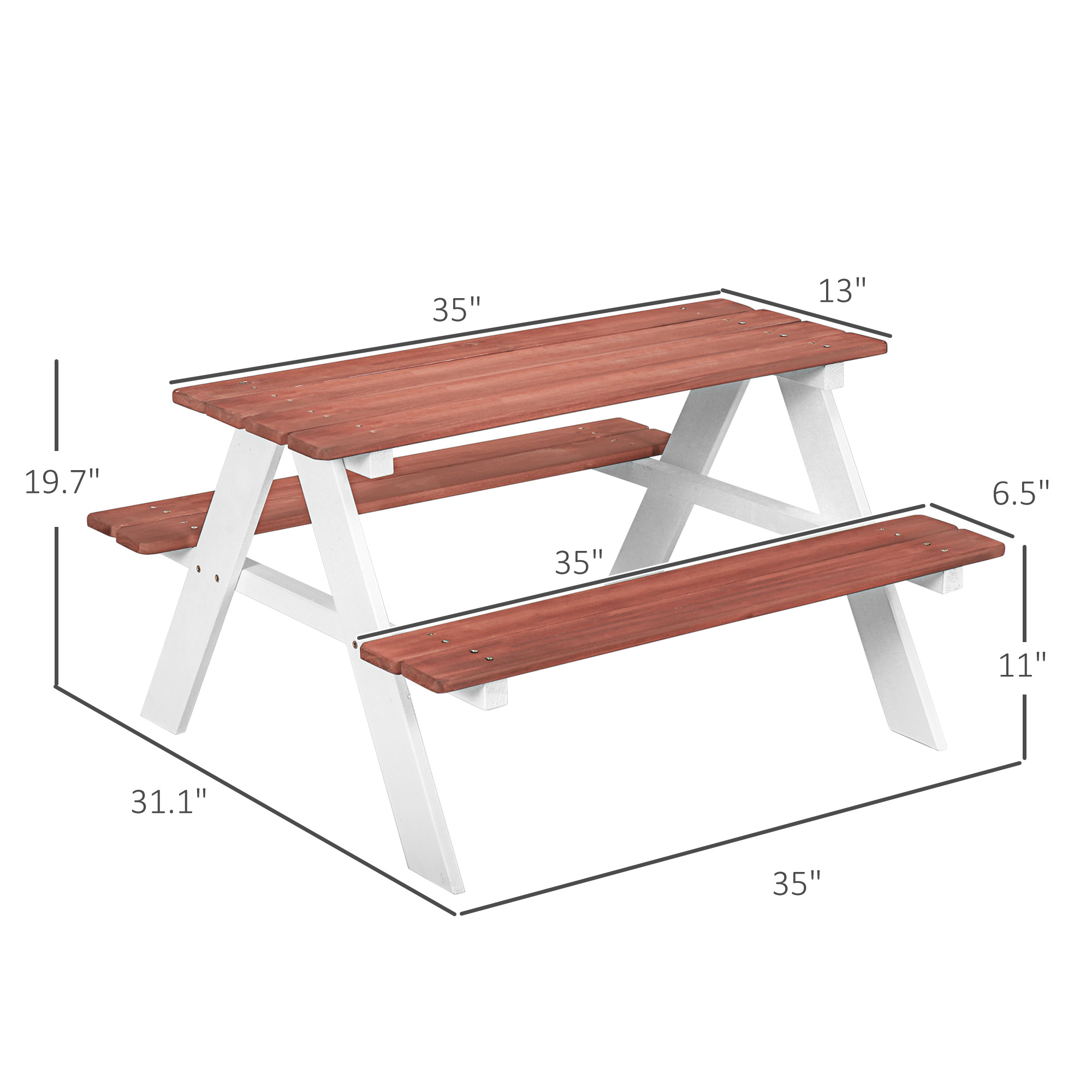 Kinder-Picknicktisch-Set, Holz – Kids Outdoor Bench Table Bewertung und Preis