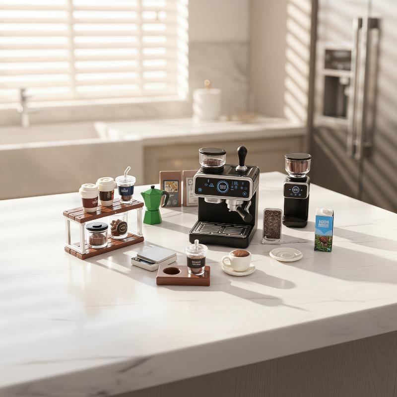 1:12 Puppenhaus-Miniatur-Kaffe – Kids Outdoor Kitchen Accessories Bewertung und Preis