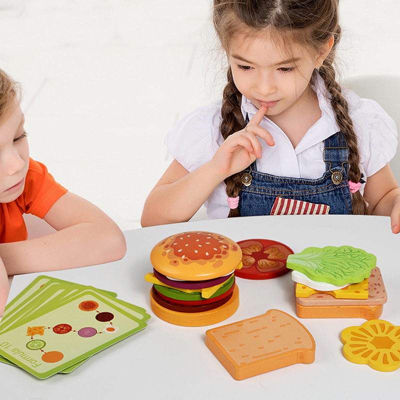 Neue hölzerne Hamburger-Sandwi – Kids Outdoor Kitchen Accessories Bewertung und Preis