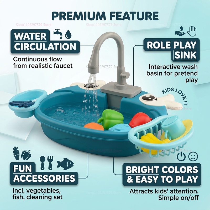 Interaktives Wasserspiel-Spülb – Kids Outdoor Kitchen Accessories Bewertung und Preis