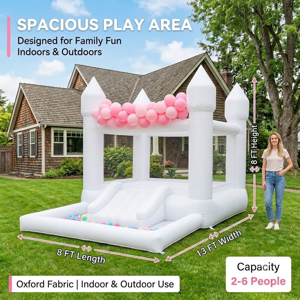 (Aufblasbare Hüpfburg mit Gebl – Kids Outdoor Trampoline Bewertung und Preis