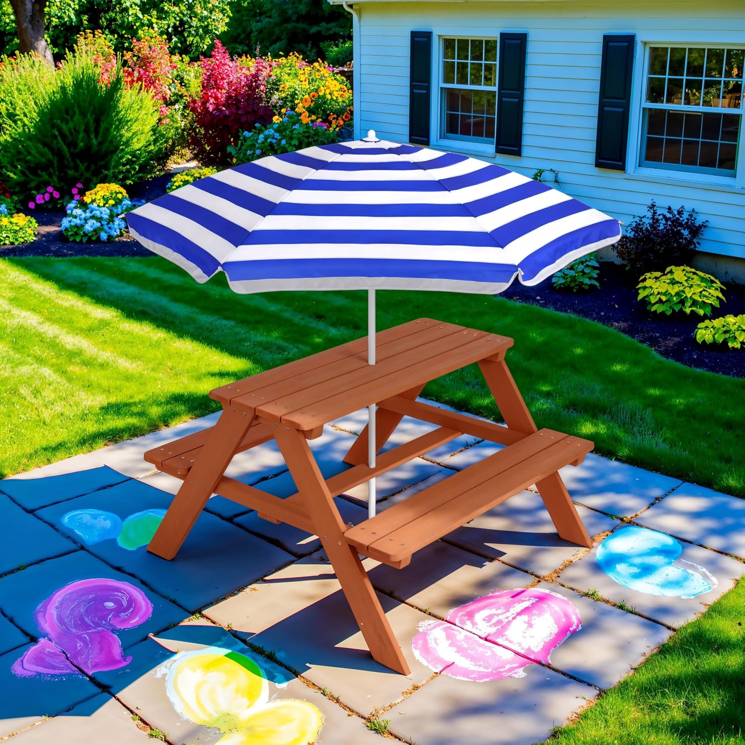 Holz-Picknicktisch für Kinder  – Kids Outdoor Bench Table Bewertung und Preis