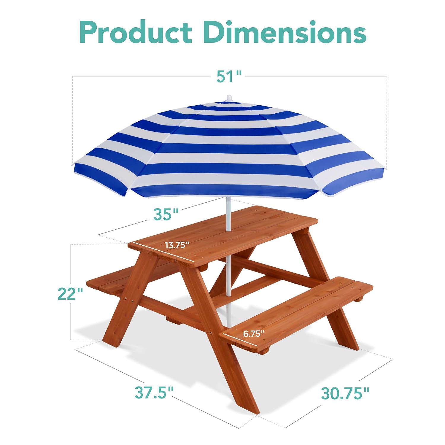 Holz-Picknicktisch für Kinder  – Kids Outdoor Bench Table Bewertung und Preis