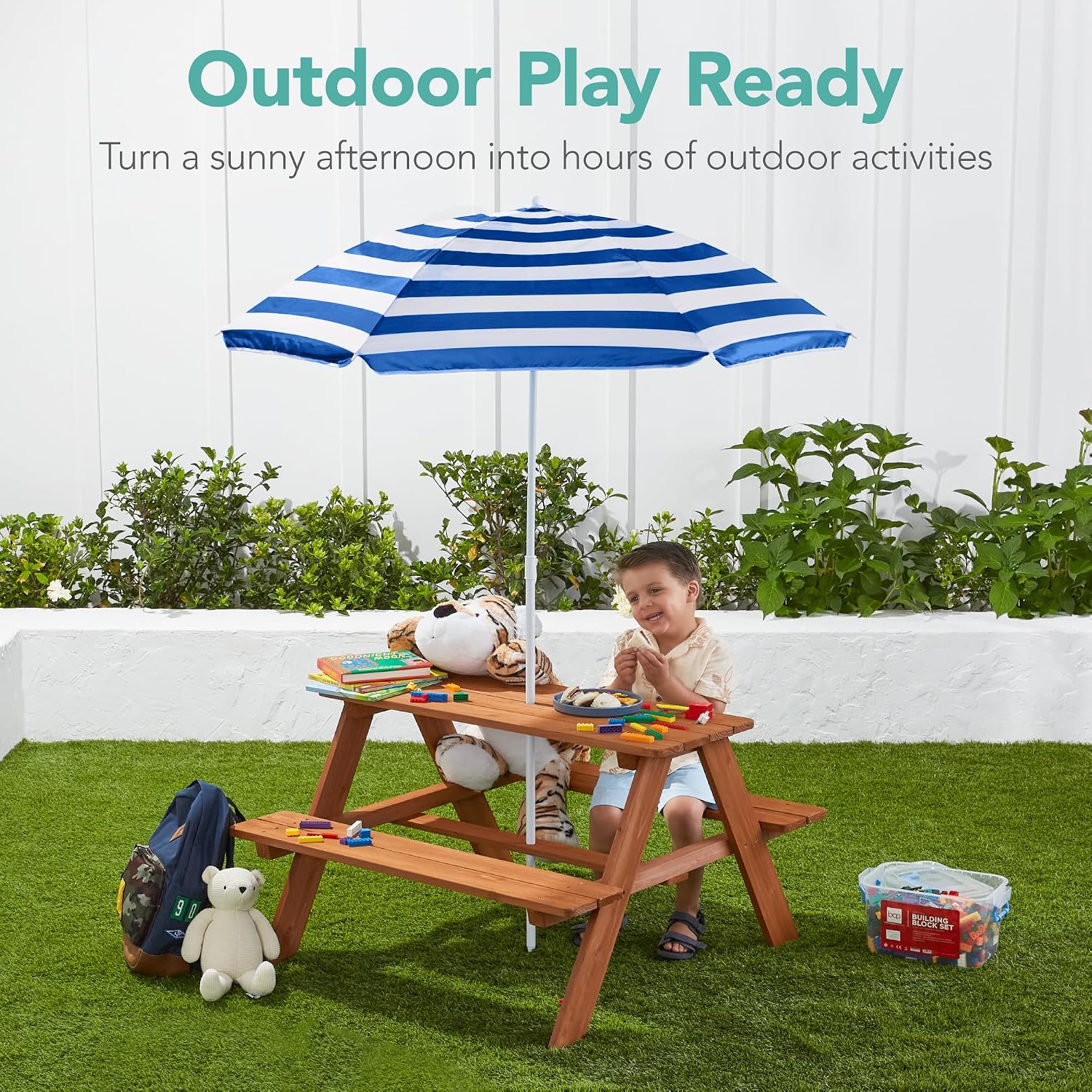 Holz-Picknicktisch für Kinder  – Kids Outdoor Bench Table Bewertung und Preis