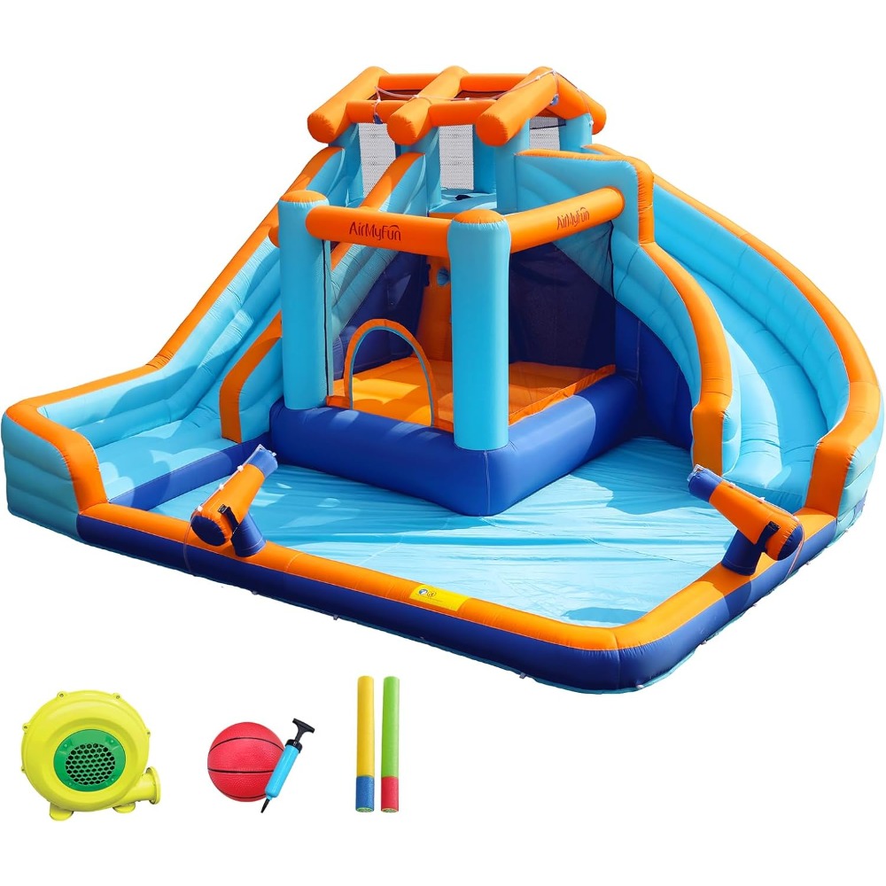 Große Wasserrutsche Hüpfburg m – Kids Outdoor Water Bewertung und Preis